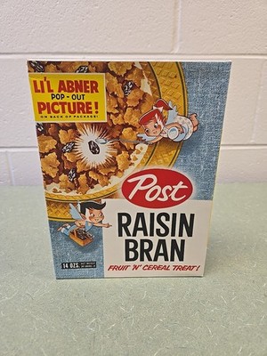 Post Raisin Bran Li'l Abner  Pop Out Picture Cereal Box