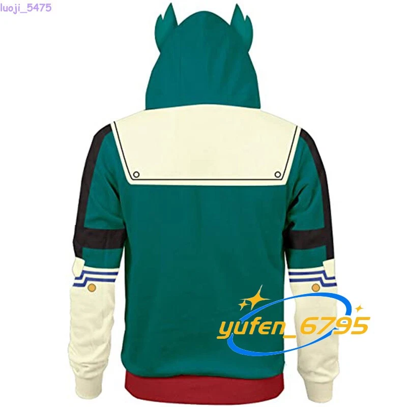Midoriya Izuku My Hero Academia World Hero Cosplay Hoodie Zip Up Jacket Coat New - Image 4 of 4