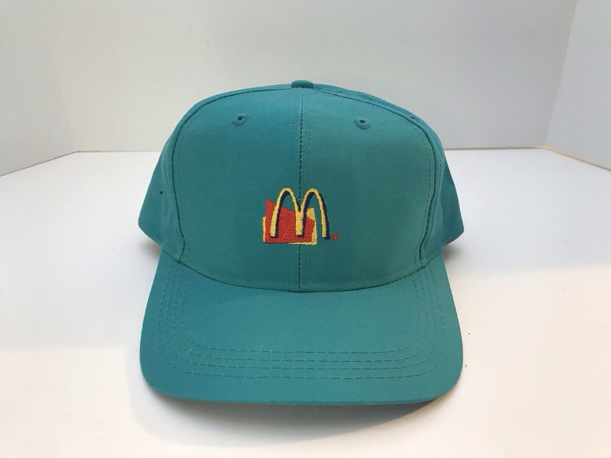 マオ　EC キャップ Vintage 1990's McDonalds Employee Hat Snapback Teal/Turquoise