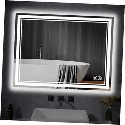 24  x 36  LED Mirror for Bathroom Front and Backlit Anti-Fog 24''L x 36''W