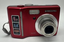 Samsung Digimax S630 6.0MP Red Compact Digital Camera 3x Zoom 2.5" LCD ASR