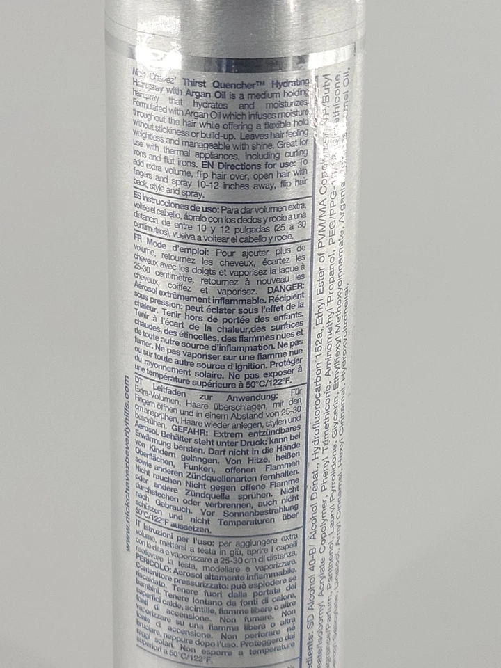 Nick Chavez Beverly Hills Aquiciador de Sed Spray Hidratante Aceite de Argán 10oz NUEVO Foto 3 de 4