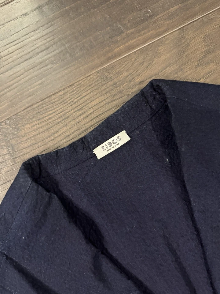 Abrigo Blazer Deportivo EIDOS Algodón Azul Marino Talla 50 Italiano 40 EE. UU. Foto 3 de 4