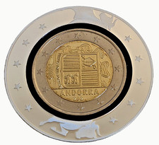 ANDORRA 2 EURO M&Uuml;NZE  2024 im  POLYMER-RING UNZ.