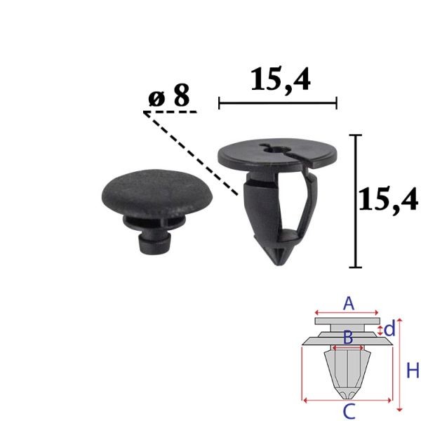 Fits ROMIX C60141 upholstery clip 10pcs Renault Kangoo ⭐UK Stock⭐ - Image 2