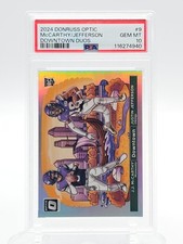 MCCARTHY/JEFFERSON 2024 DONRUSS OPTIC DOWNTOWN DUOS SSP ROOKIE #9 PSA 10 Q5944