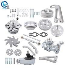 Alternator Power Steering Long Water Pump W Pulley Bracket Kit Sbc For Chevy Alternator Power Steering Long Water Pump W Pulley Bracket Kit Sbc For Chevy