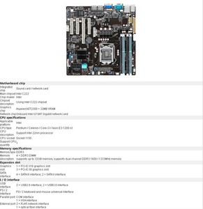 FOR   P9D-MV C222 Chip MATX Single-Channel Server  Motherboard Test ok #lk