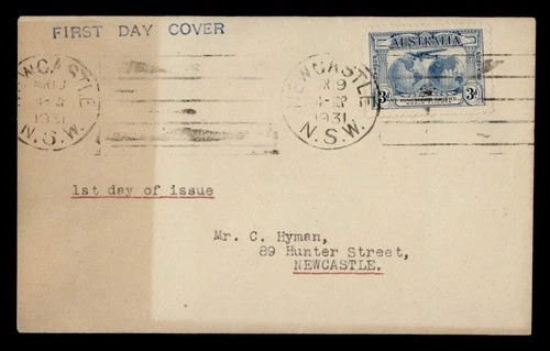 DR WHO 1931 AUSTRALIA FDC KINGSFORD SMITHS WORLD FLIGHTS R49903