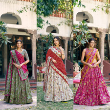 New Presenting Tasar Silk Lehenga Choli With Dupatta For Traditional Wear