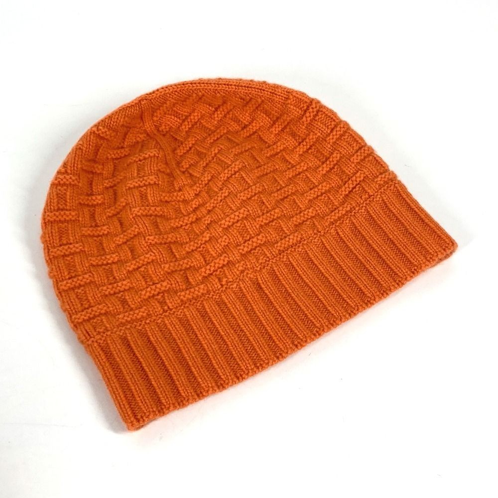 Hermes Knit Hat H Logo Cashmere Orange thumbnail 7