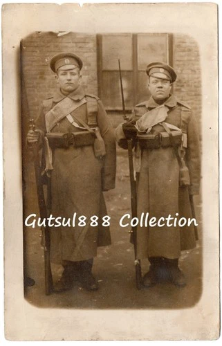 WWI. Infantry of the Russian Empire in full gear. Soldiers. Original photo, 1914