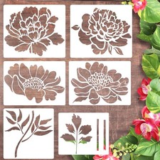 Large Flower Stencils for Wood Fence Flower Stencil for Painting 14  Peony St...