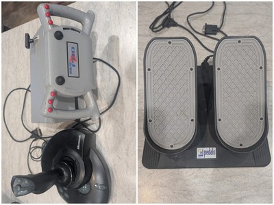 Vintage PC Flight Sim Lot CH Products Pro Pedals Virtual Pilot Yoke SideWinder