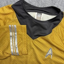 Rubie's Star Trek Captain Kirk Shirt Mens XL Gold Uniform Long Sleeve Top