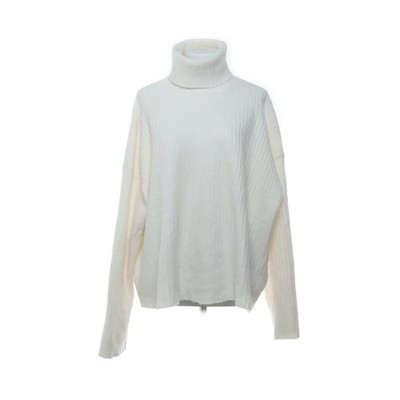 H&M, Rollkragenpullover, Größe: L, Weiß, Acryl/Elasthan/Polyester/Wolle #Ybl