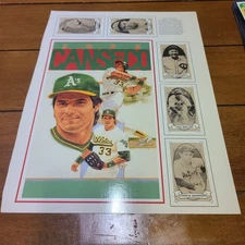 Rare 1992 Sports Cards News Tobacco Cards Uncut Sheet Jose Canseco Jim Thorpe 