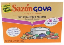  5 pack Sazon with Coriander and Annatto Seasoning Mix, 36 Packets, 6.33 oz Box