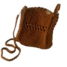 Rag And Bone Boho Crossbody Shoulder Bag Woven Macrame Knots And Ropes