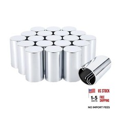 33mm x 3 1/2" Lug Nut Cover ABS Chrome Plastic Cylinder Nut 20 3 1/2" Chromed