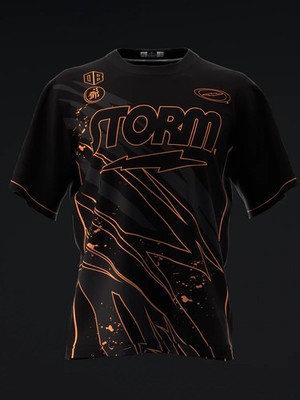Custom Name Darren Tang - Blackout Black Neon Orange Bowling Jersey USA Size
