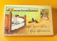 Antique Halloween Embossed Postcard Pumpkin H...