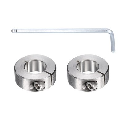 2Pcs Single Split Shaft Collars, 20mm Bore 304 Stainless Steel Clamping Collar