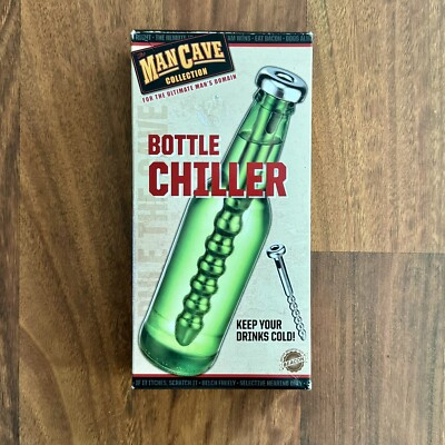 Man Cave Beer Bottle Chiller Stainless Steel  Beverage Keep Drinks Cold Game day