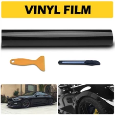 Gloss Black Automotive Vinyl Wrap Film Roll Car 59IN Wrap Stickers x 11.8IN