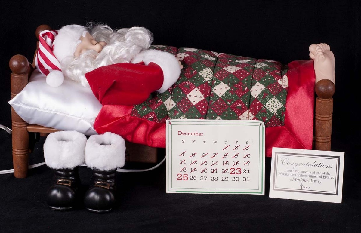 Vtg Telco Christmas Motionette Sleeping Santa Musical Animated SEE
