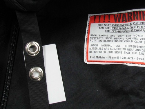 fits Troy bilt Chipper vac. Bag for 4 & 5 & 8hp More stitching handle & hangers - Picture 7 of 16