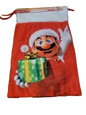 Mario Santa Nintendo Video Game  Christmas Holiday Cinch Sack Bag  New FREE Ship