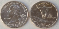 USA State Quarter 2007 Montana P unz.