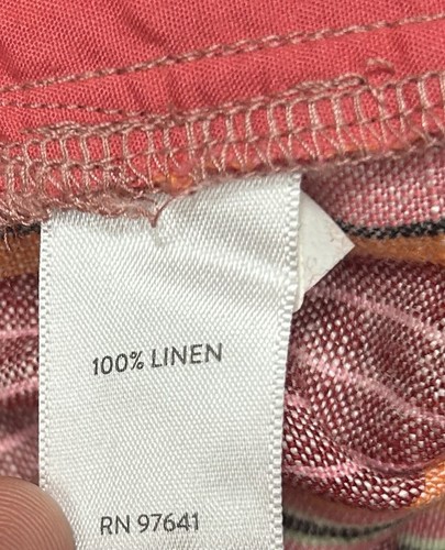 J Jill Love Linen Shorts Size 10 High Rise Pleated Beach Vacation summer belted - Picture 6 of 6