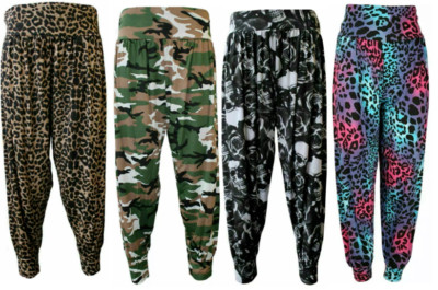 NEW WOMENS HAREM TROUSERS ALI BABA PANTS BAGGY  LEGGINGS PLUS SIZE 12-26