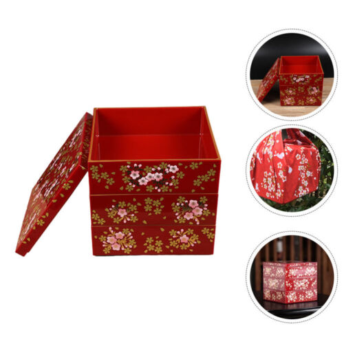  Japanese Sushi Box Plastic Three-layer Case Container Divided Lunch Containers - Picture 1 of 12