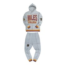 Men's Grey/Purple Gold Hooded Sweatshirt and Joggers Set Casual Tracksuit MILES