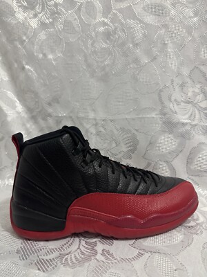 AIR JORDAN 12 RETRO FLU GAME VARSITY RED 130690 002 PLAYOFF BLOODLINE  TRUE