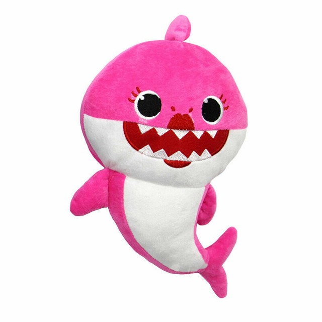 blue baby shark plush toy