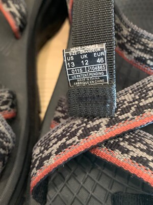 CHACO ZX1 Classic Men's Sport Sandals Black / Gray / Red size 13