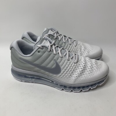 Nike Air Max 2017 Mens 12 Pure Platinum Wolf Gray Running Shoes