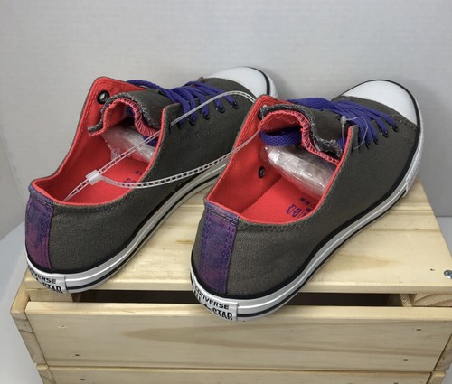 Converse All Star Double Tongue Junior Shoes Sz 5 Womens Sz 7 Gray New See Pics - Picture 6 of 12