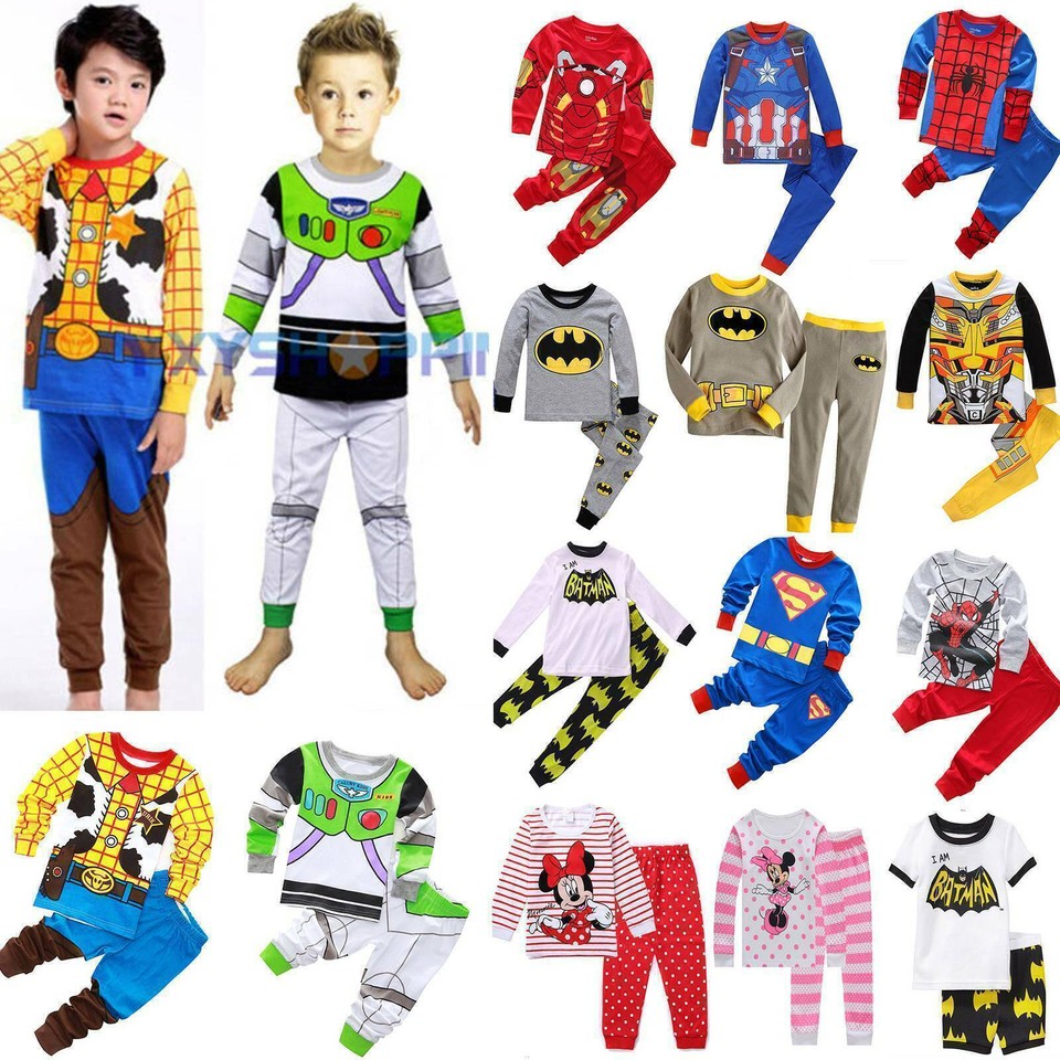 Niños Toy Story Buzz Lightyear & Woody Pijama Vestido Elegante Disfraz Juegos con disfraces Conjuntoお