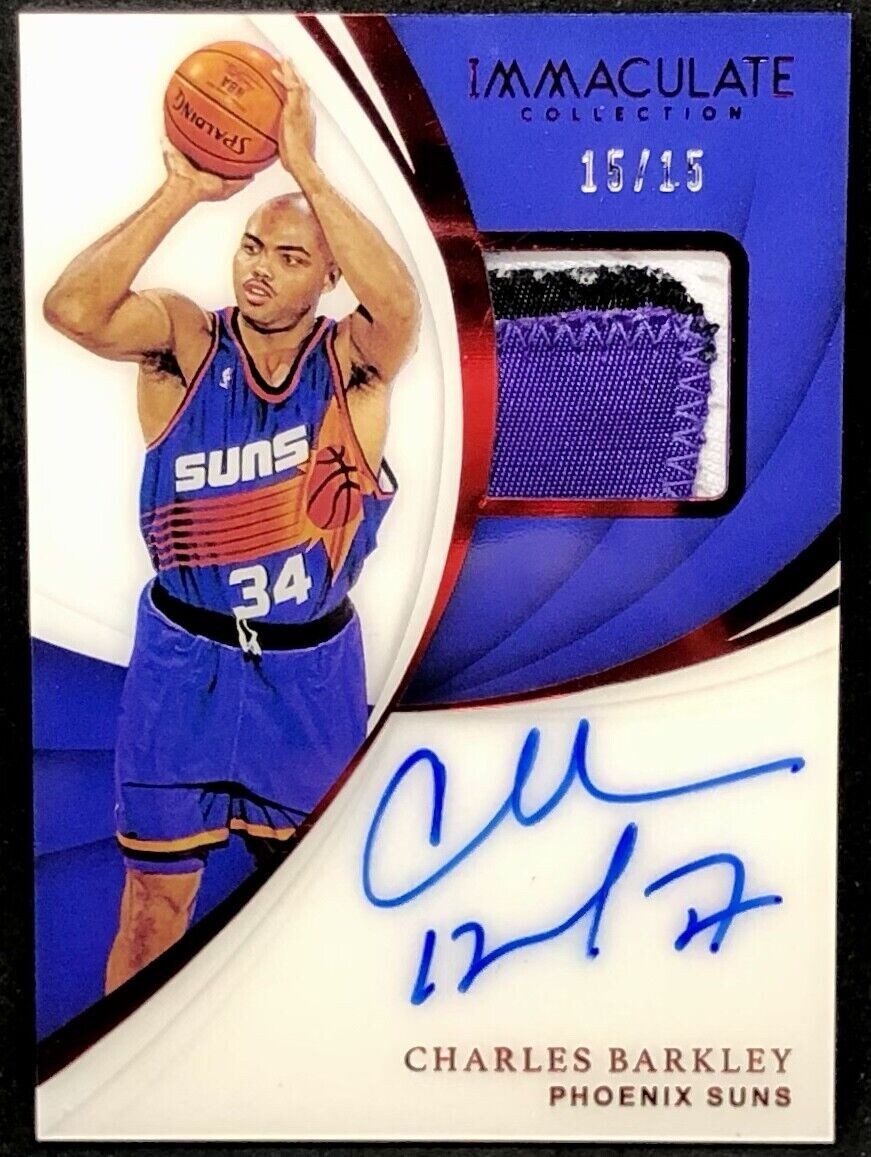 CHARLES BARKLEY 18-19 Panini Immaculate ACETATE 3-COLOR LOGO PATCH