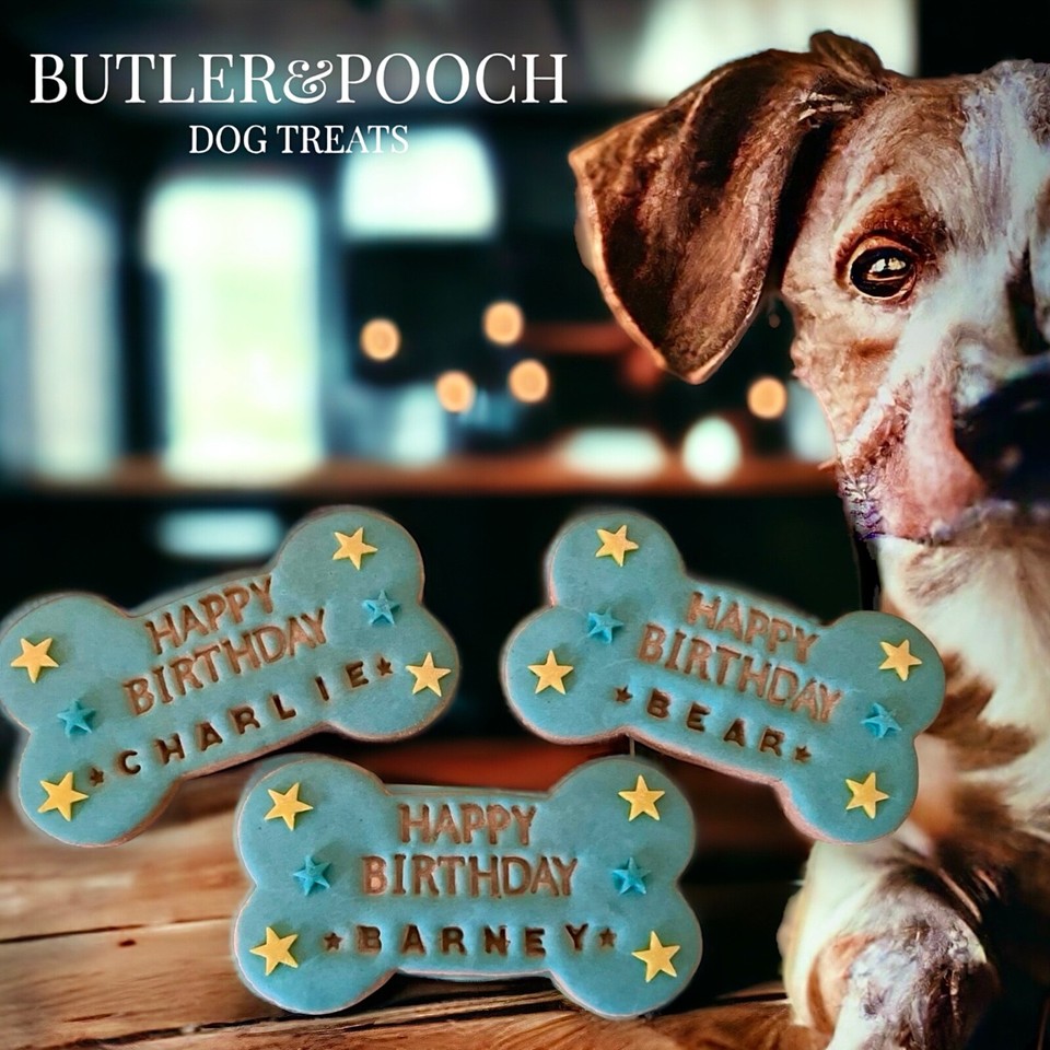 Butler & Pooch Personalised Birthday dog biscuits eBay
