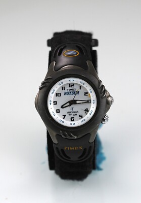 Timex Reefgear Damenarmbanduhr Schwarz Nylon Edelstahl 50 m Quarz Alarm