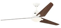 Energiespar Deckenventilator Mit Leuchte Eco Aviatos 162 Cm Weiß & Nussbaum