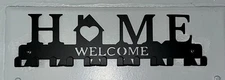 HOMEBROS Key Holder Wall Mount, Black Metal Key Hanger ‎12.5 x 0.5 x 3.8 inches