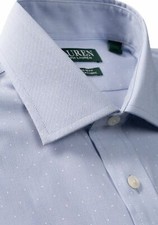Lauren Ralph Lauren Men's Ultraflex Regular Fit Dobby Dress Shirt Atlantic Blue