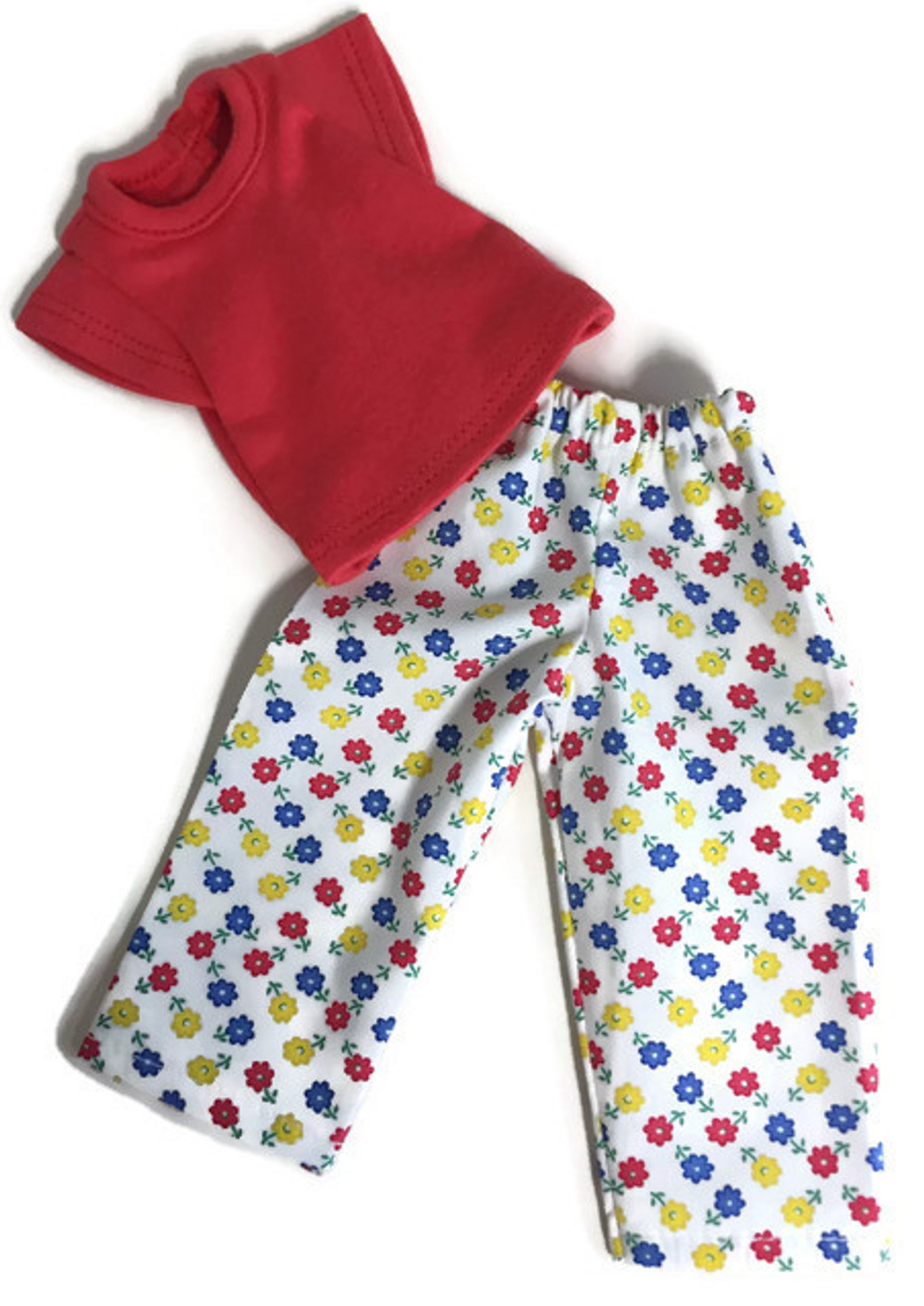 Top & Flower Pants  for Wellie Wishers 14 1/2 inch Doll Clothes Girl